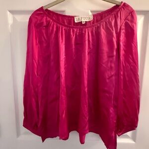 Le Fuori Women's Hot Pink Silk Blouse